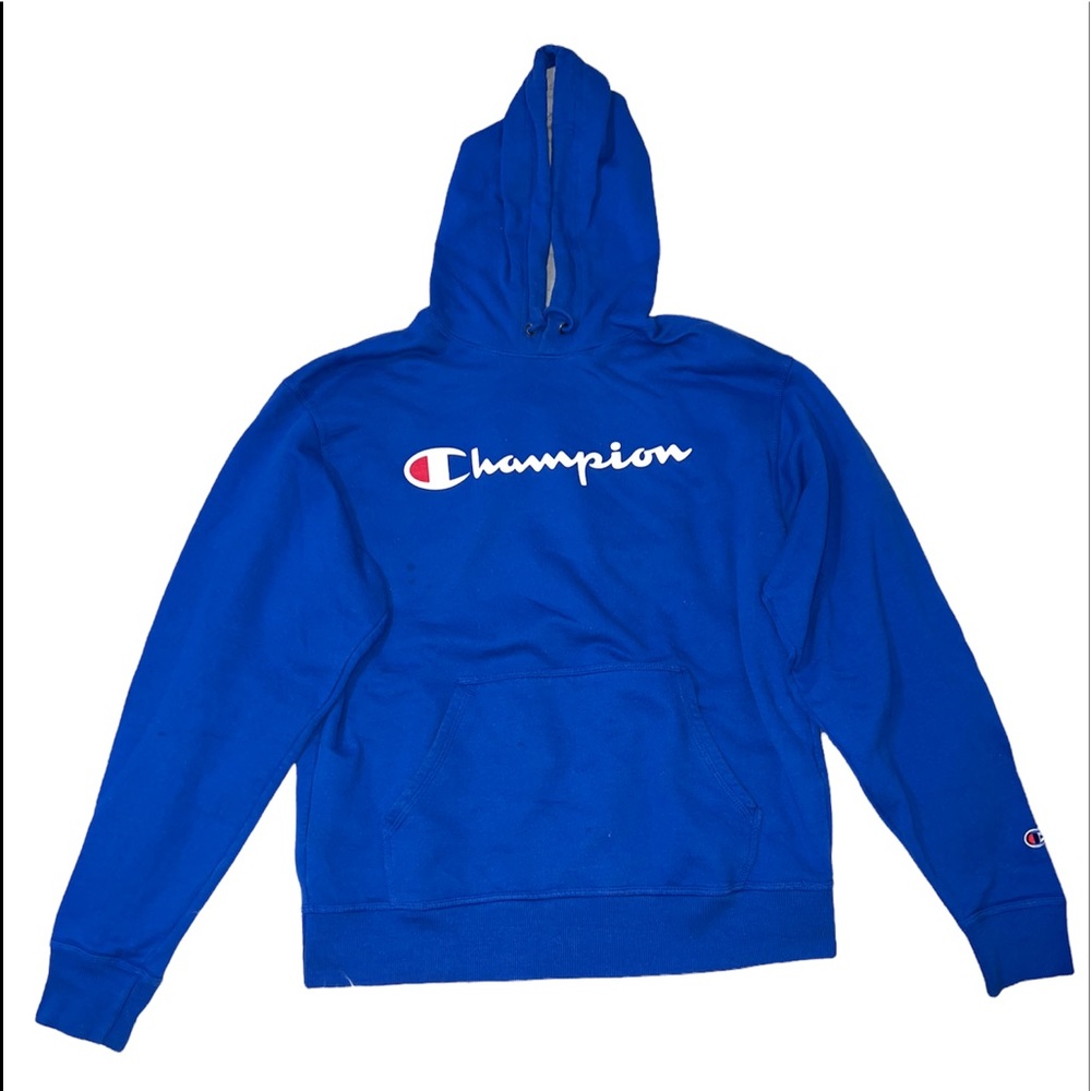 Champion Bright Blue Hoodie Size Medium